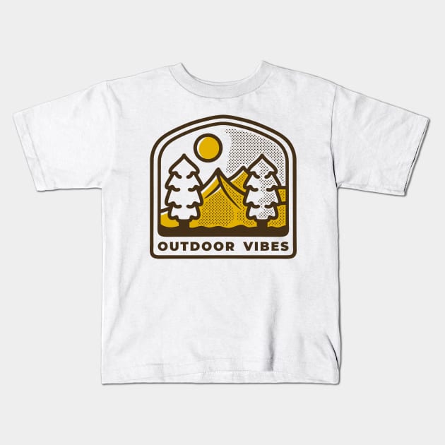 Outdoor vibes Kids T-Shirt by adipra std